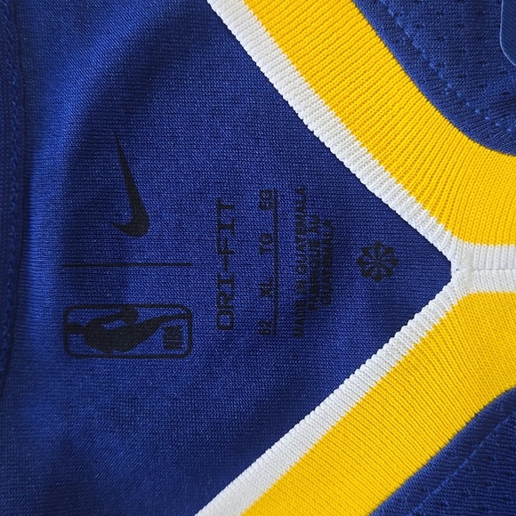 Nike Golden State Warriors Icon Edition Jersey Blue/White/Yellow Size XL NWT - Picture 10 of 12